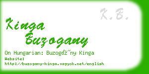 kinga buzogany business card